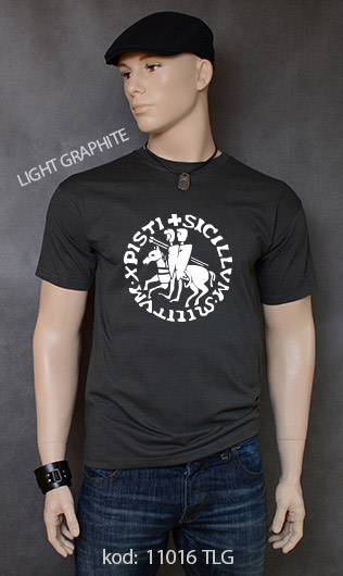 koszulka męska PIECZĘĆ ZAKONU TEMPLARIUSZY kolor light graphite