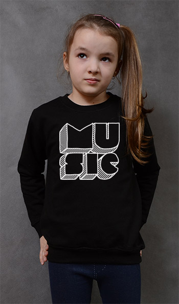 bluza dziecięca MUSIC kolor czarny