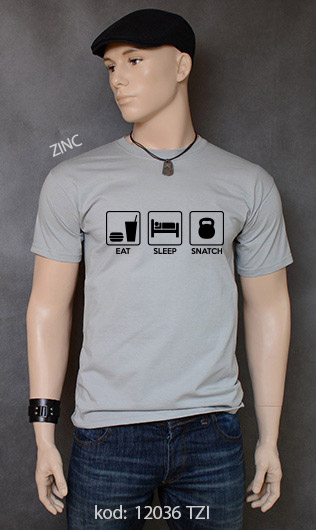 koszulka męska EAT SLEEP SNATCH kolor zinc