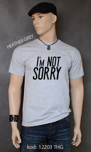 koszulka męska I'M NOT SORRY kolor heather grey