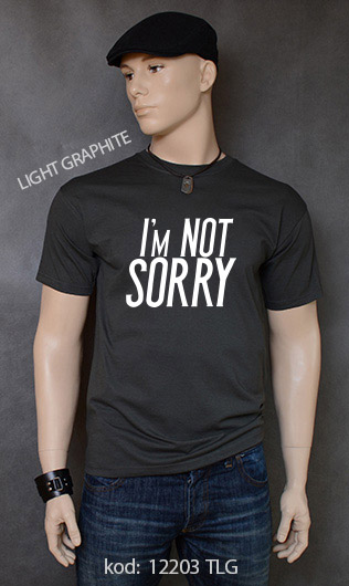 koszulka męska I'M NOT SORRY kolor light graphite