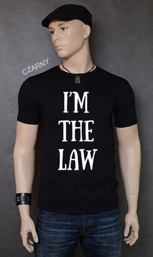 koszulka męska I'M THE LAW kolor czarny