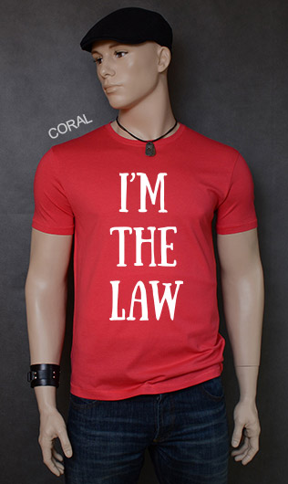koszulka męska I'M THE LAW kolor coral